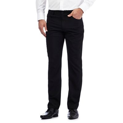 The Collection Black flat front tailored trousers